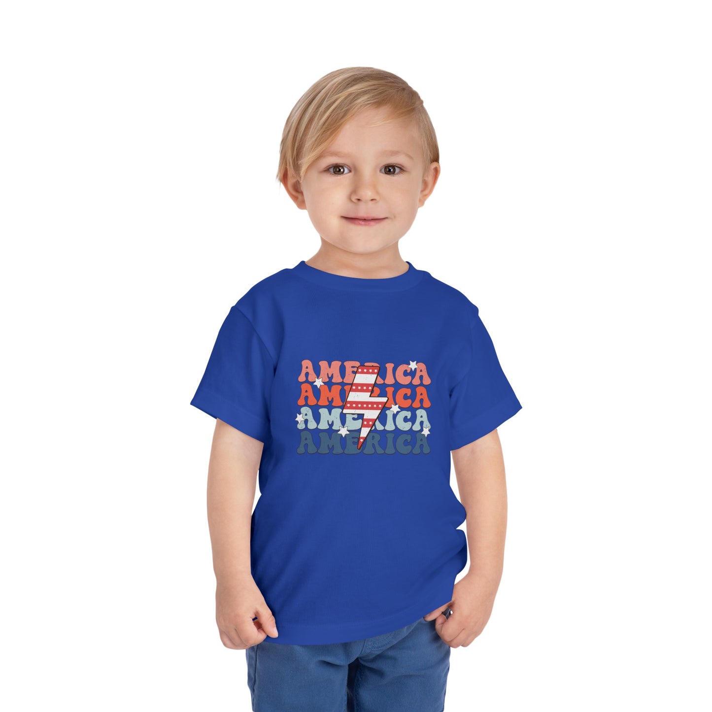 America 4th of July Toddler Short Sleeve Tee