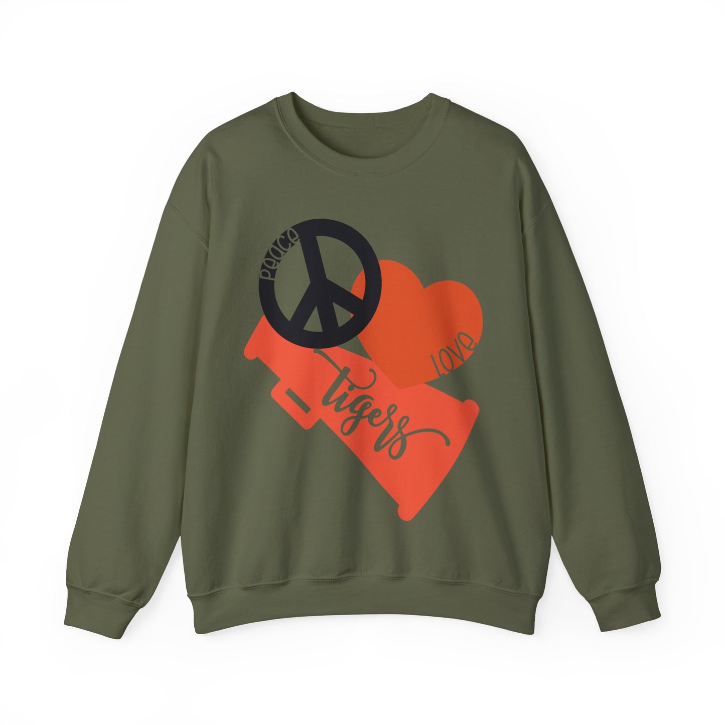 Peace Love Tigers Women's Crewneck Sweatshirt