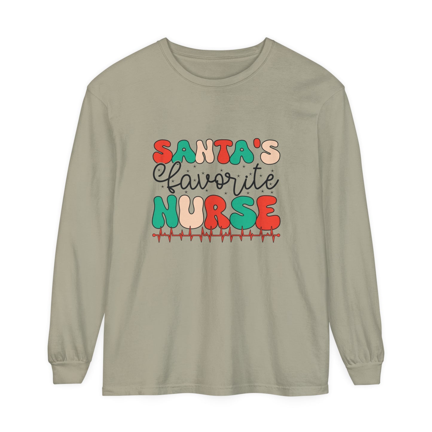 Santa's Favorite Nurse Women's Loose Long Sleeve T-Shirt