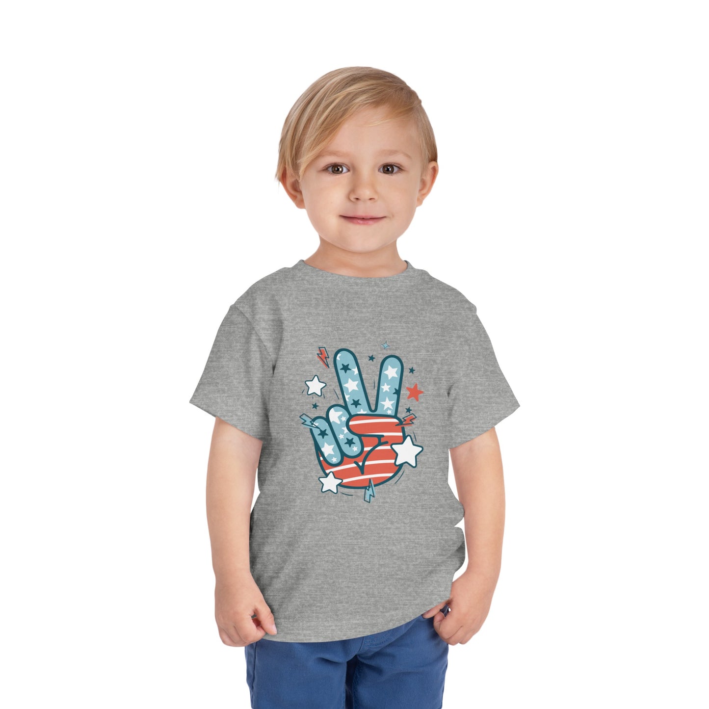 USA America Peace Toddler Short Sleeve Tee