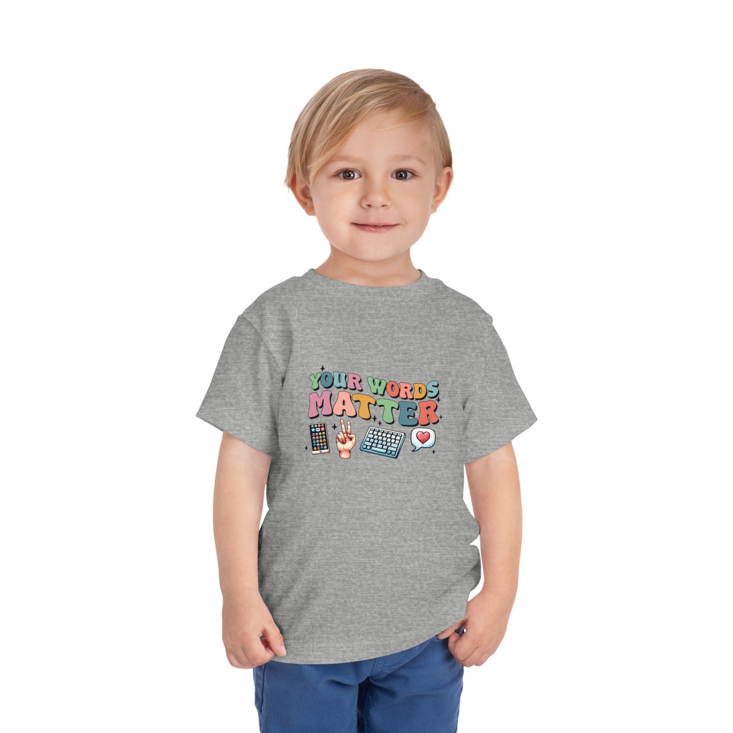 Your Words Matter Autism Awareness Toddler Short Sleeve Tee