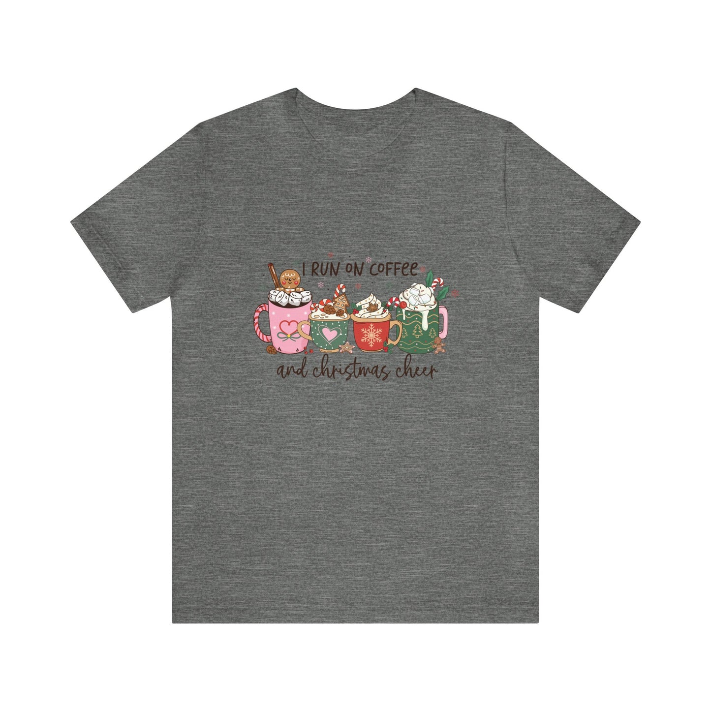 Coffee and Christmas Cheer Women's Short Sleeve Christmas T Shirt