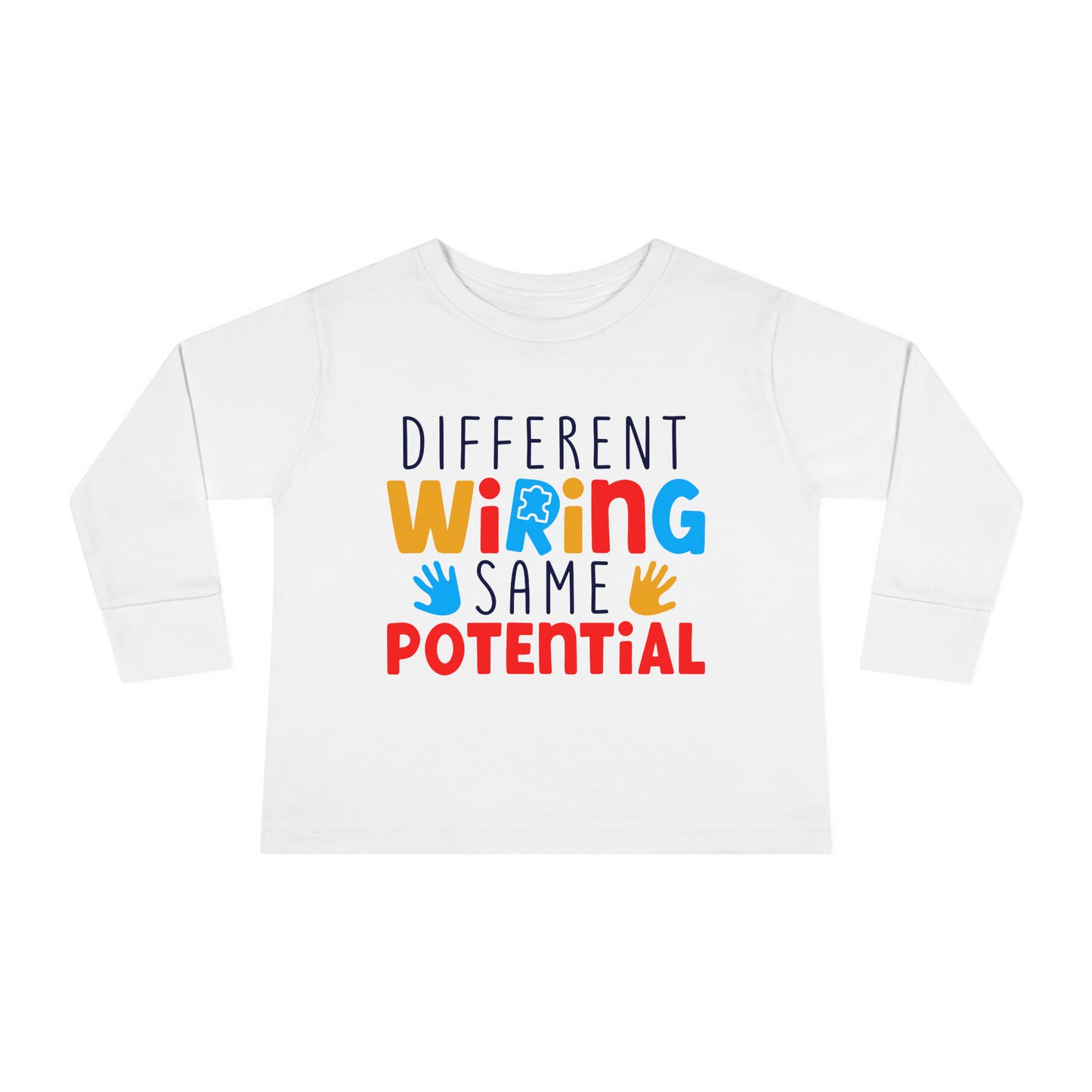 Different Wiring Same Potential Autism Awareness Toddler Long Sleeve Tee