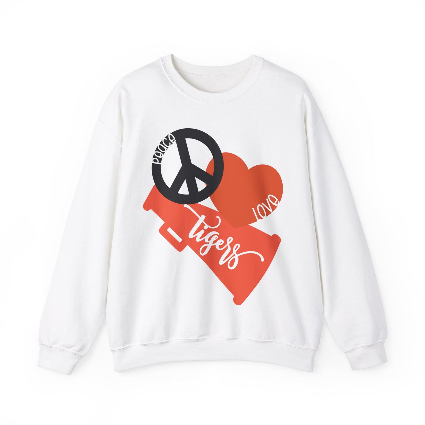 Peace Love Tigers Women's Crewneck Sweatshirt