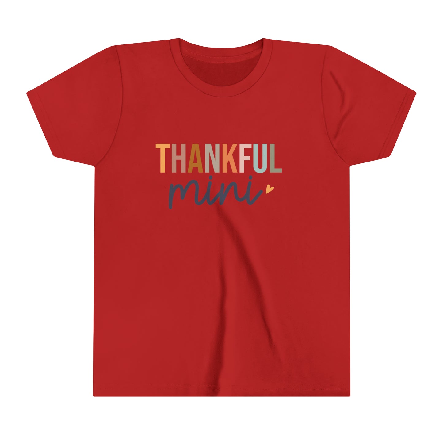 Style 2 Thankful Mini Girl's Youth Short Sleeve Tee