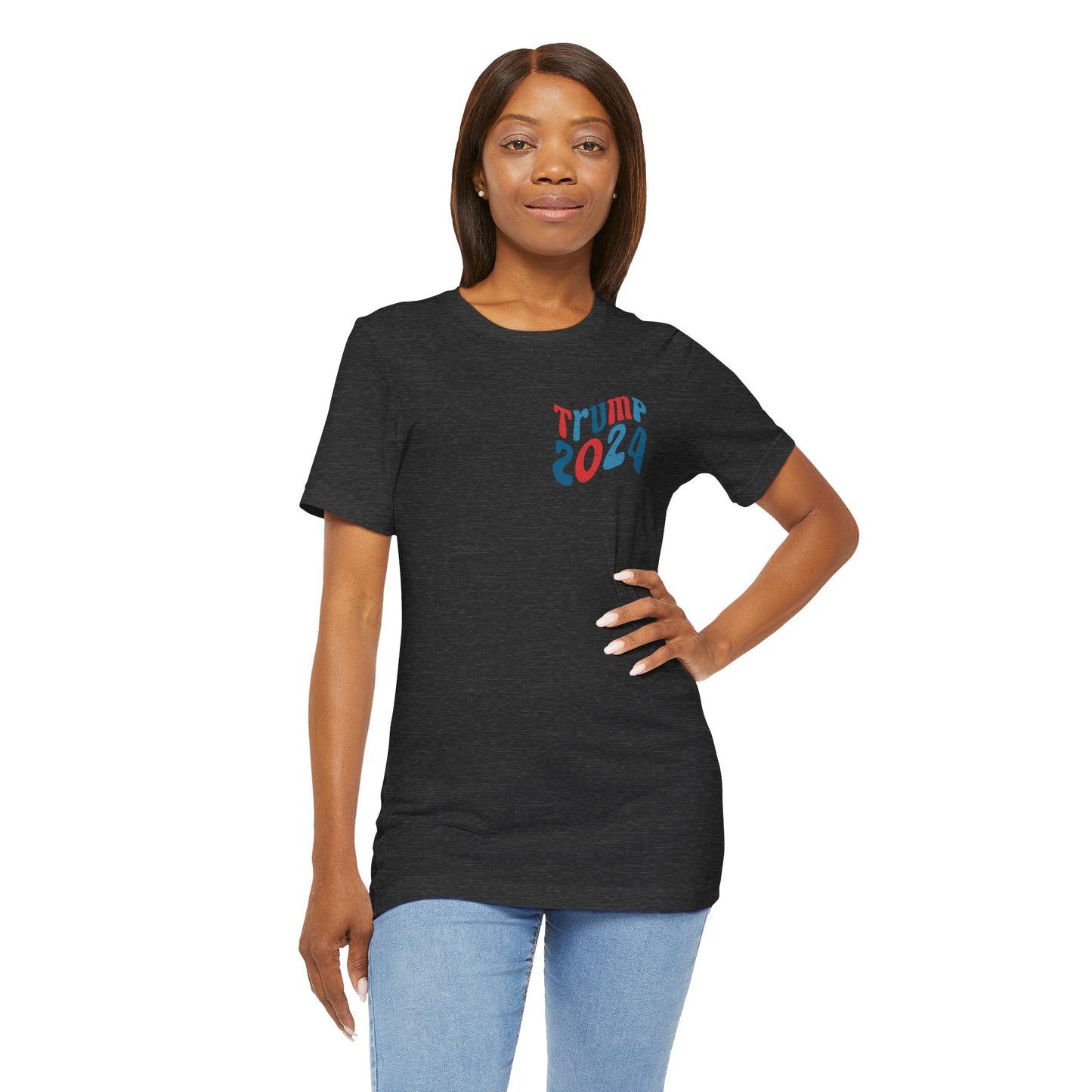 Trump President Election Front and Back Women's Adult Short Sleeve Tee
