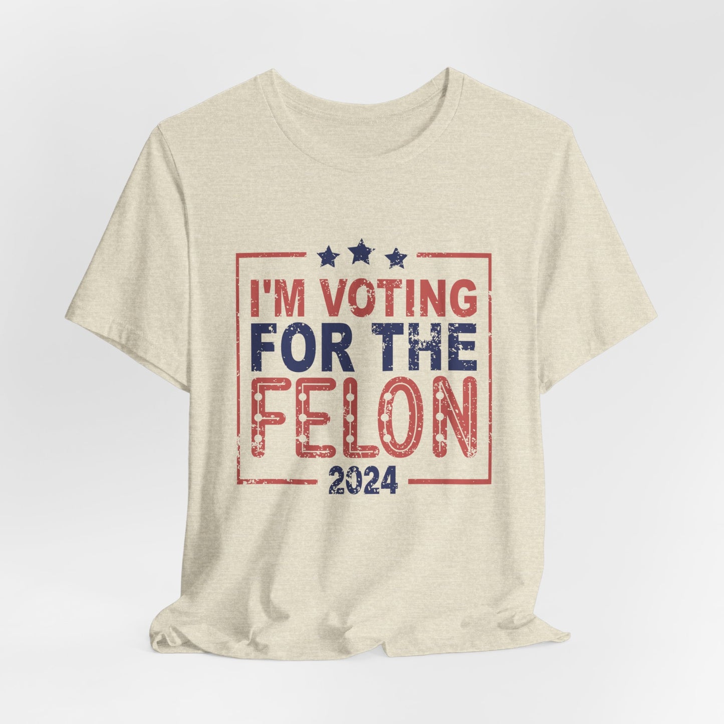 Voting for the Felon Trump President Election Women's Adult Short Sleeve Tee