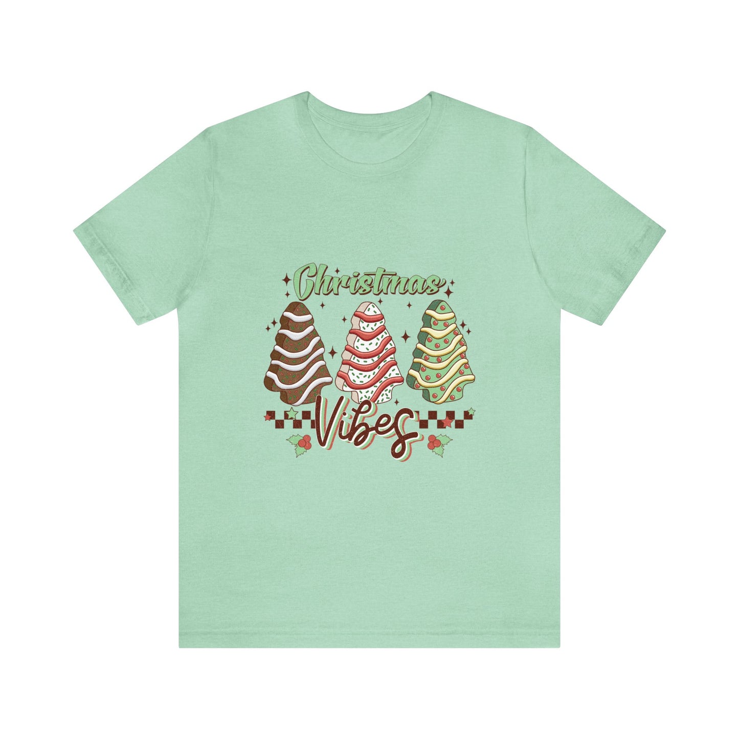 Christmas Vibe Trees Women's Short Sleeve Christmas T Shirt