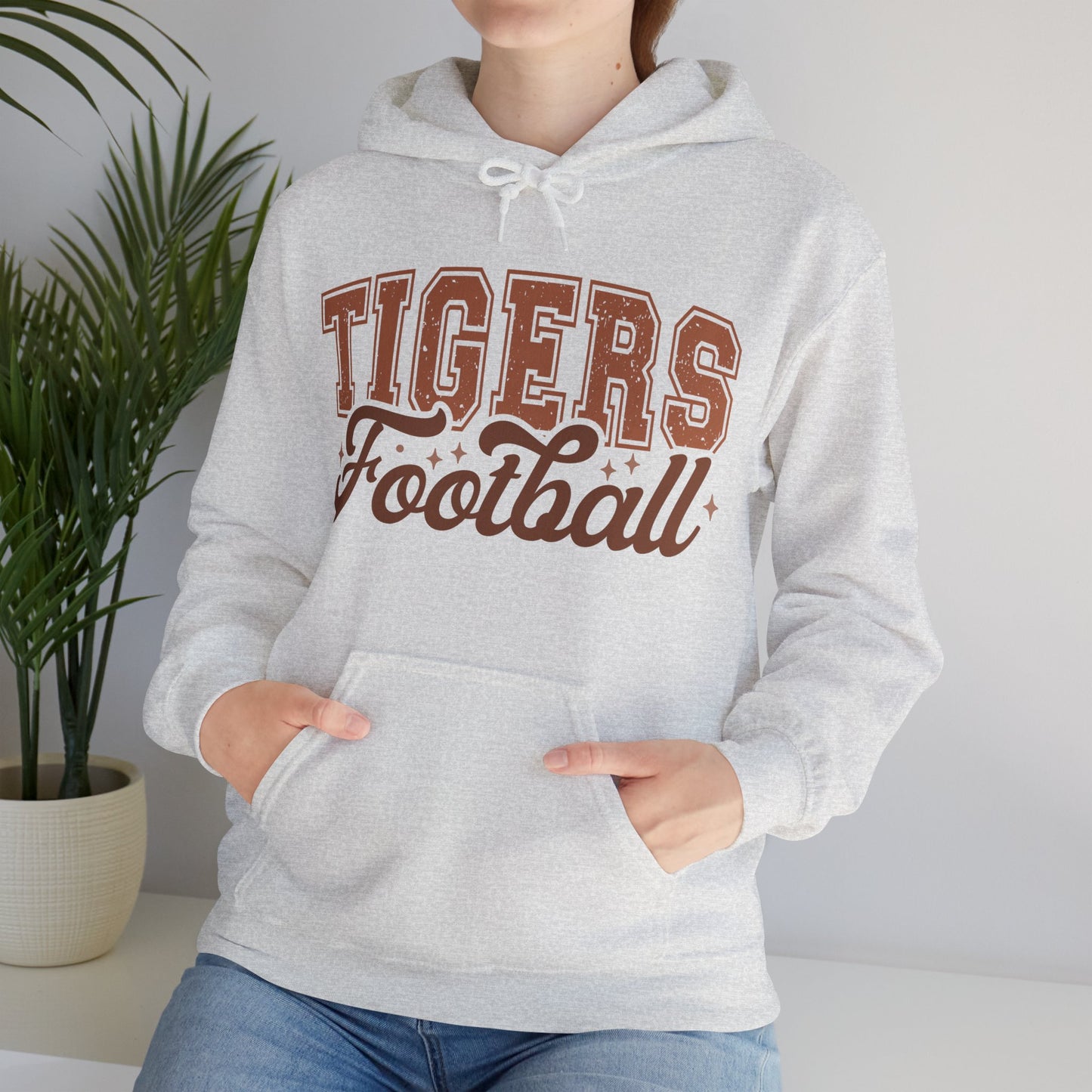 Tigers Football Adult Unisex Heavy Blend™ Hooded Sweatshirt