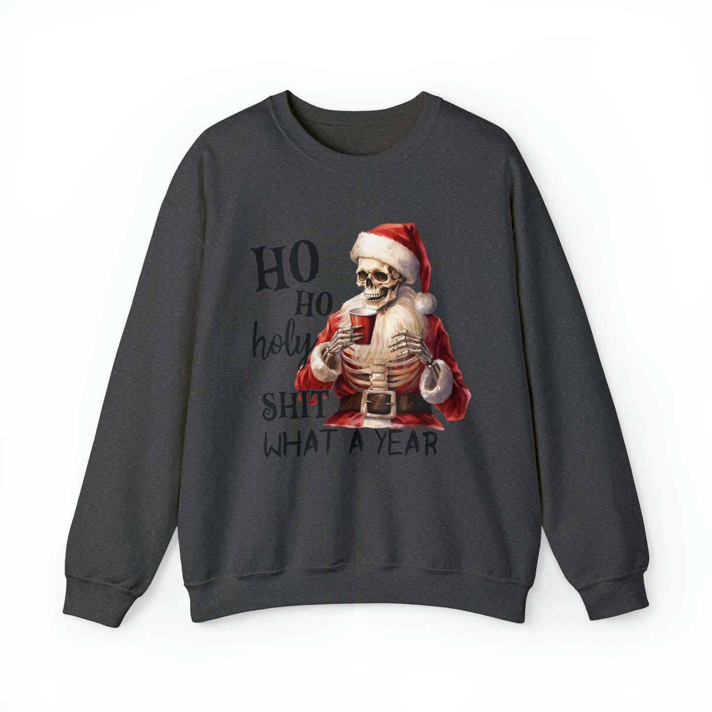 HO HO HO What a Year Men's and Women's Christmas Crewneck Sweatshirt