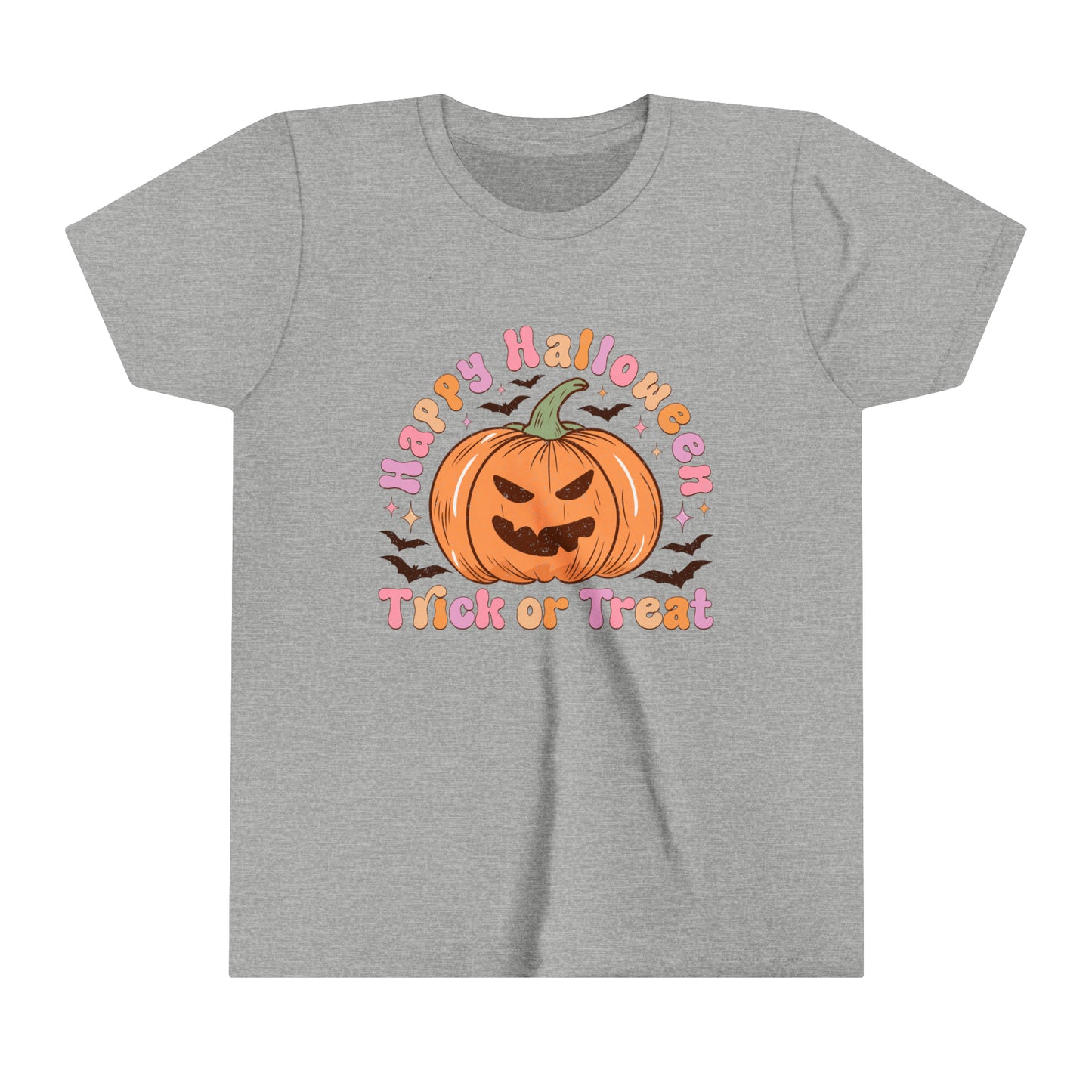 Happy Halloween Trick or Treat Girl's Youth Short Sleeve Tee