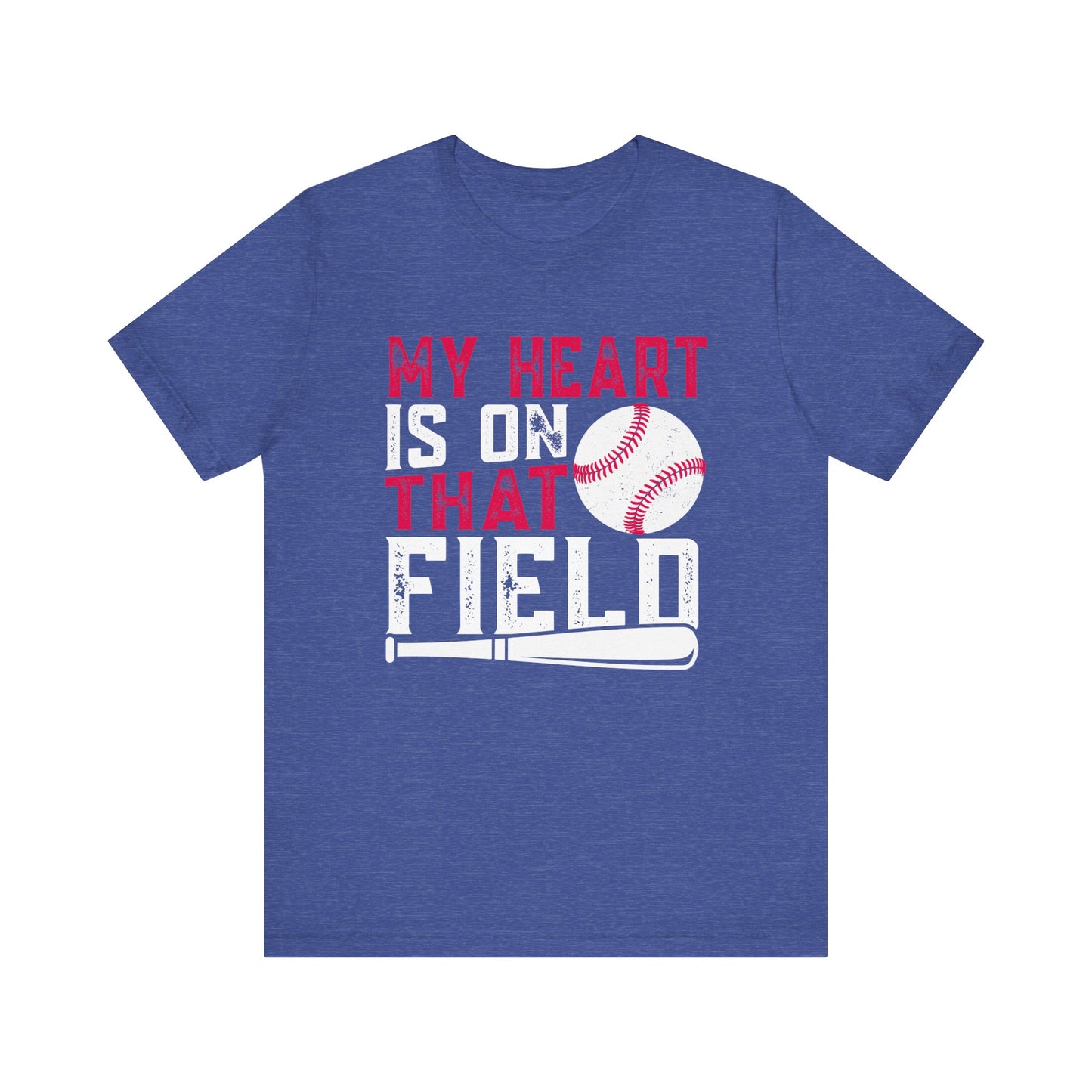 My Heart Is On That Field Women's Baseball Short Sleeve Shirt