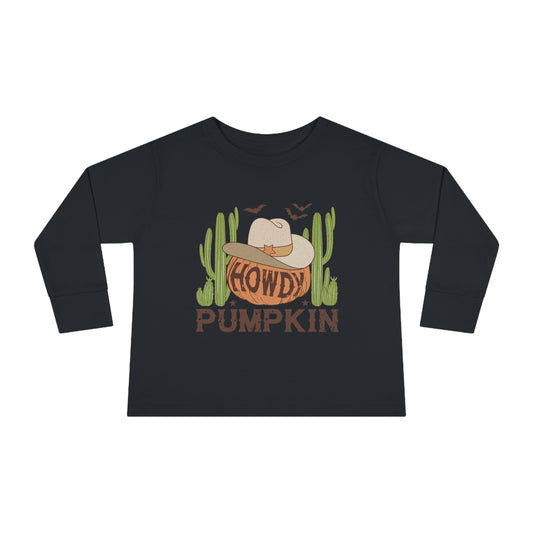 Howdy Pumpkin Toddler Long Sleeve Tee