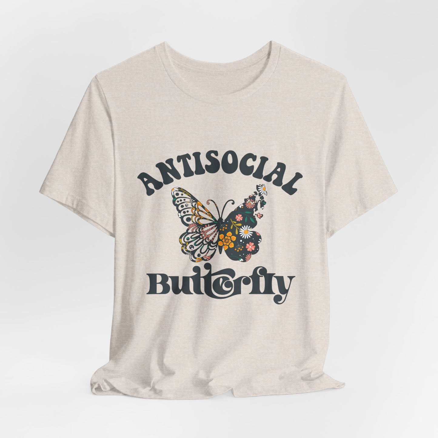Anti Social Butterfly Women's Funny Short Sleeve Tshirt