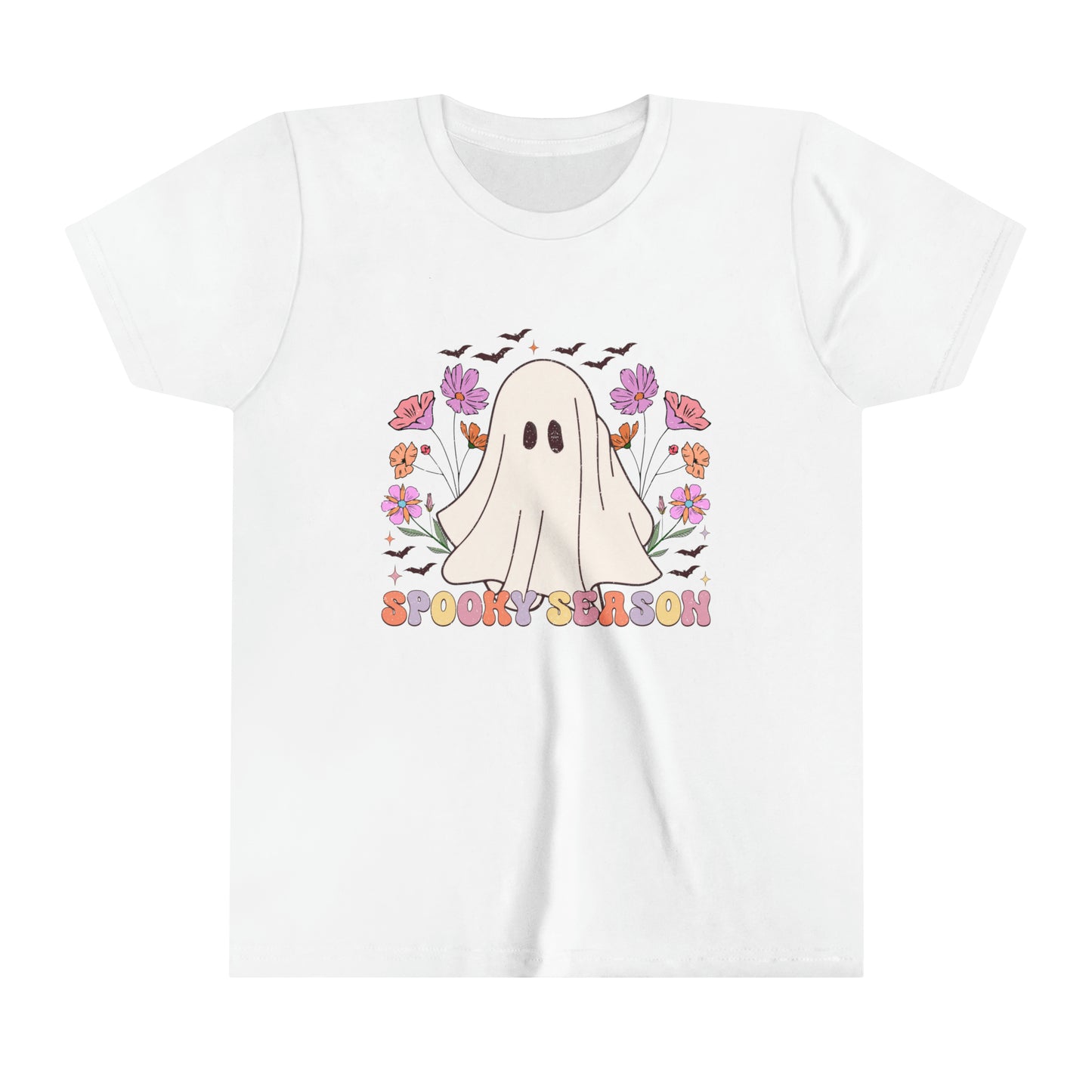 Spooky Season Ghost Girl's Youth Short Sleeve Tee