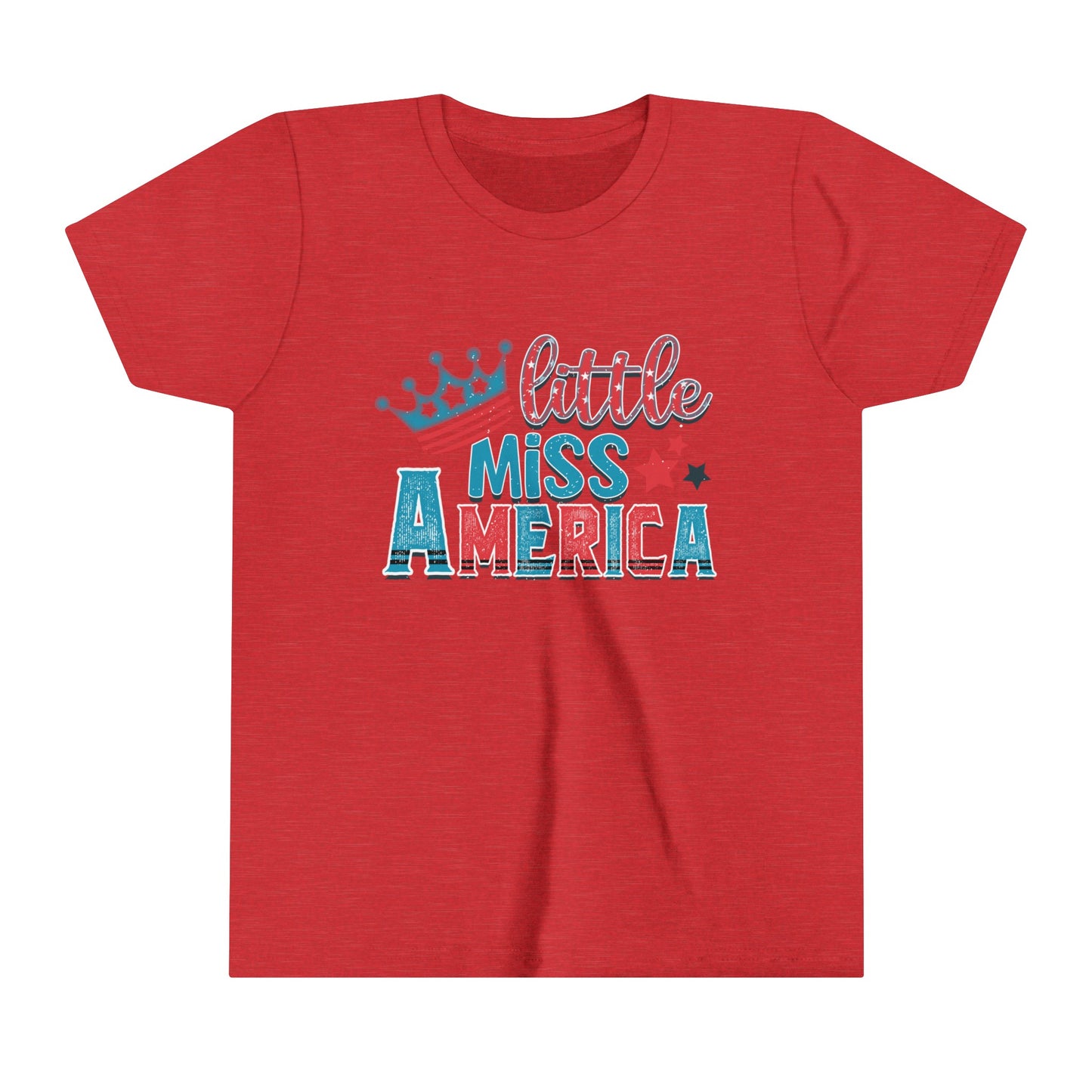 Little Miss America Girl's 4th of July USA Youth Shirt