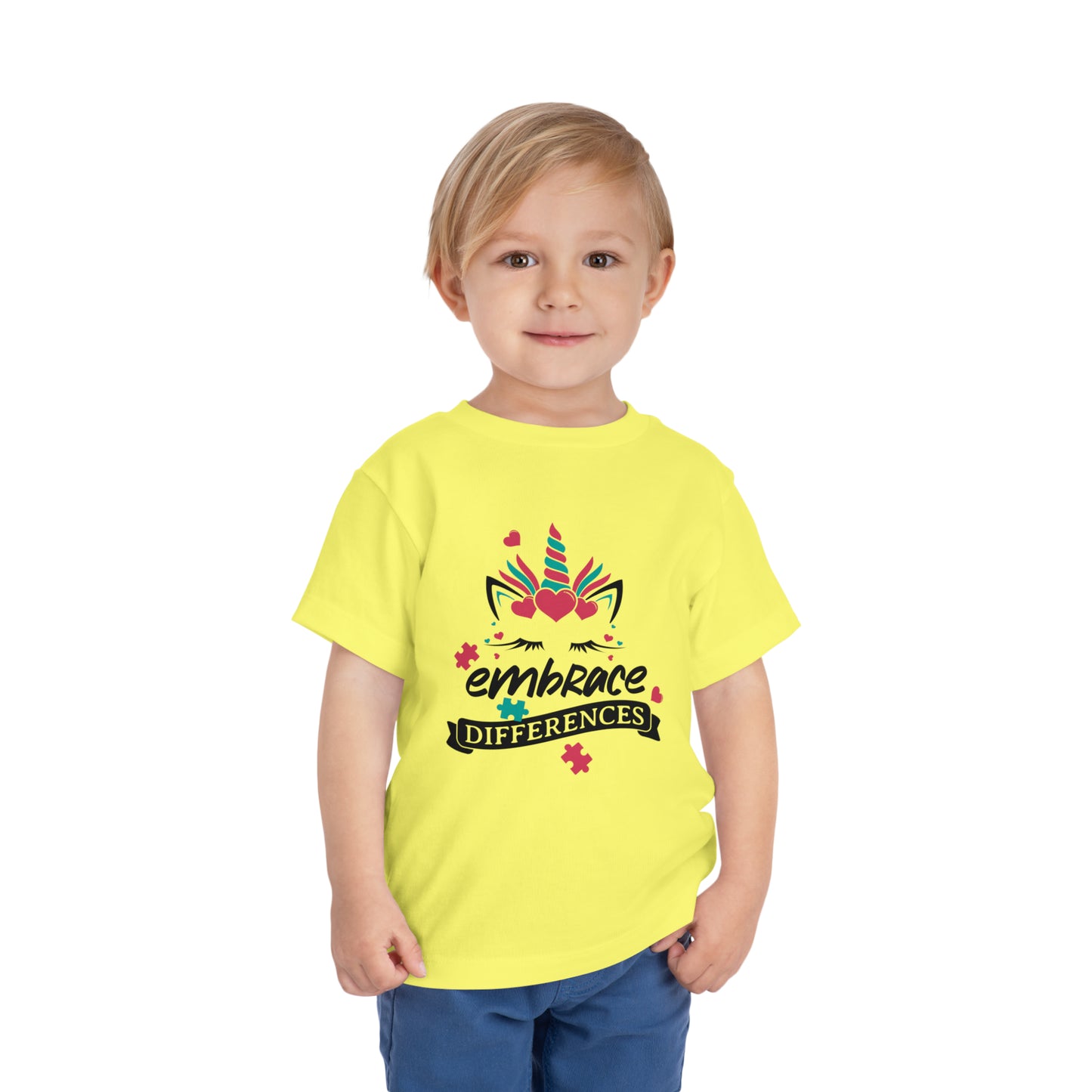 Autism Advocate Embrace Differences Toddler Short Sleeve Tee