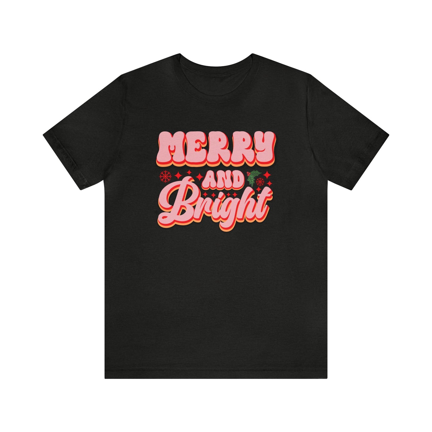 Merry and Bright Women's Christmas Tshirt