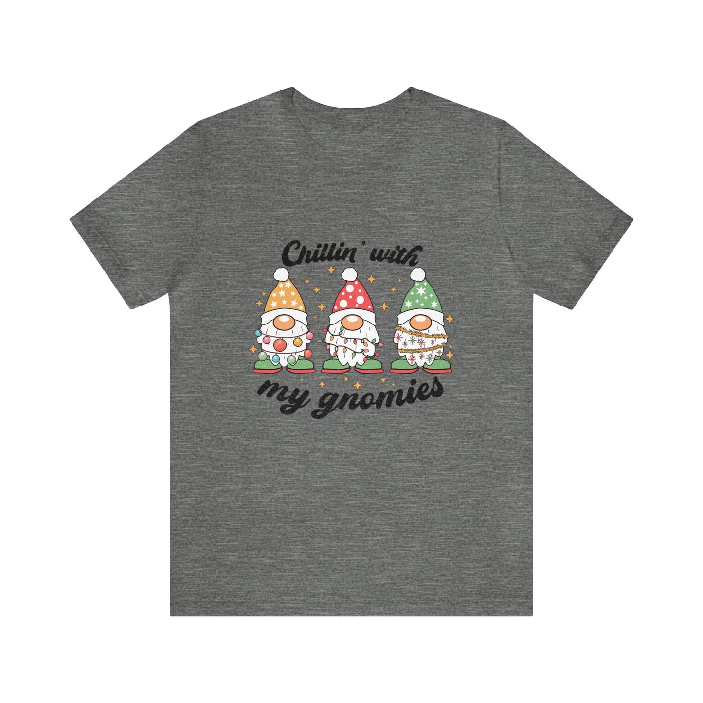 Chillin' With My Gnomies Women's Short Sleeve Christmas T Shirt