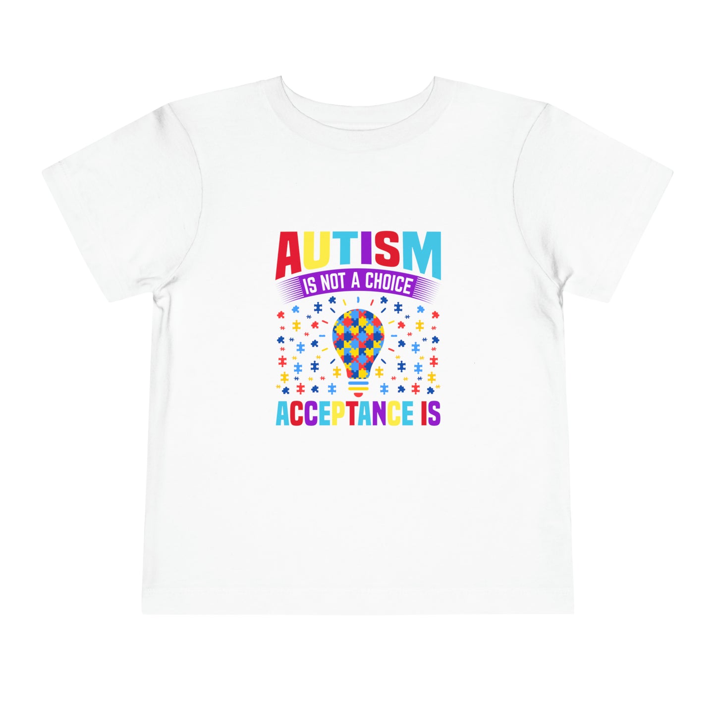 Autism Acceptance Awareness Advocate Toddler Short Sleeve Tee