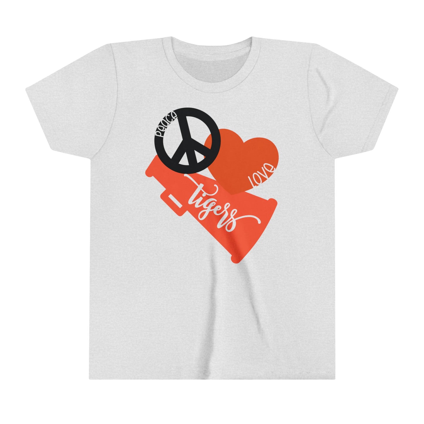 Peace Love Tigers Girl's Youth Shirt