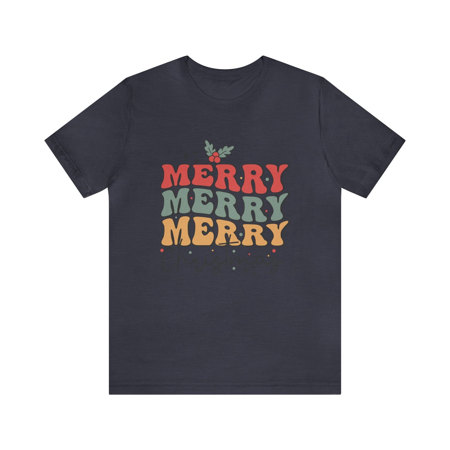 Merry Merry Merry Christmas Women's Short Sleeve Christmas T Shirt