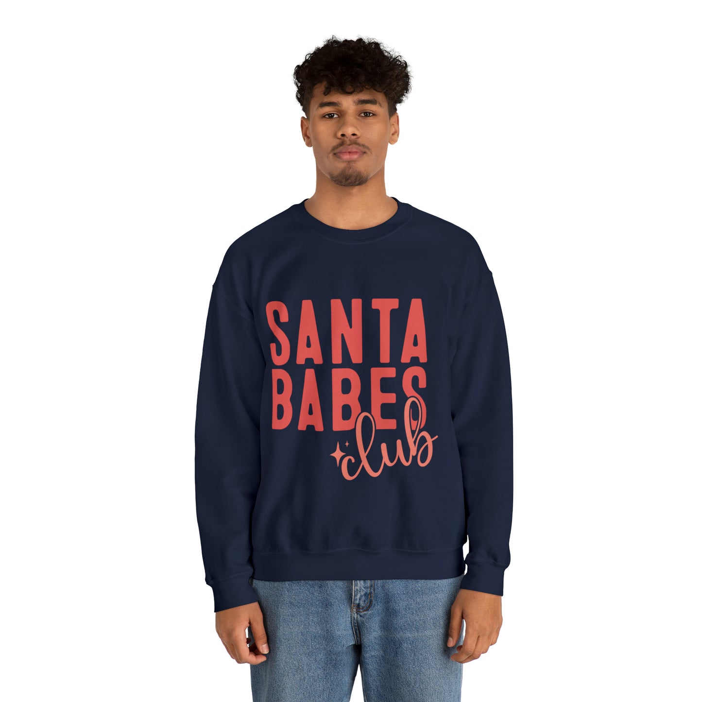 Santa Babes Club Women's Christmas Crewneck Sweatshirt