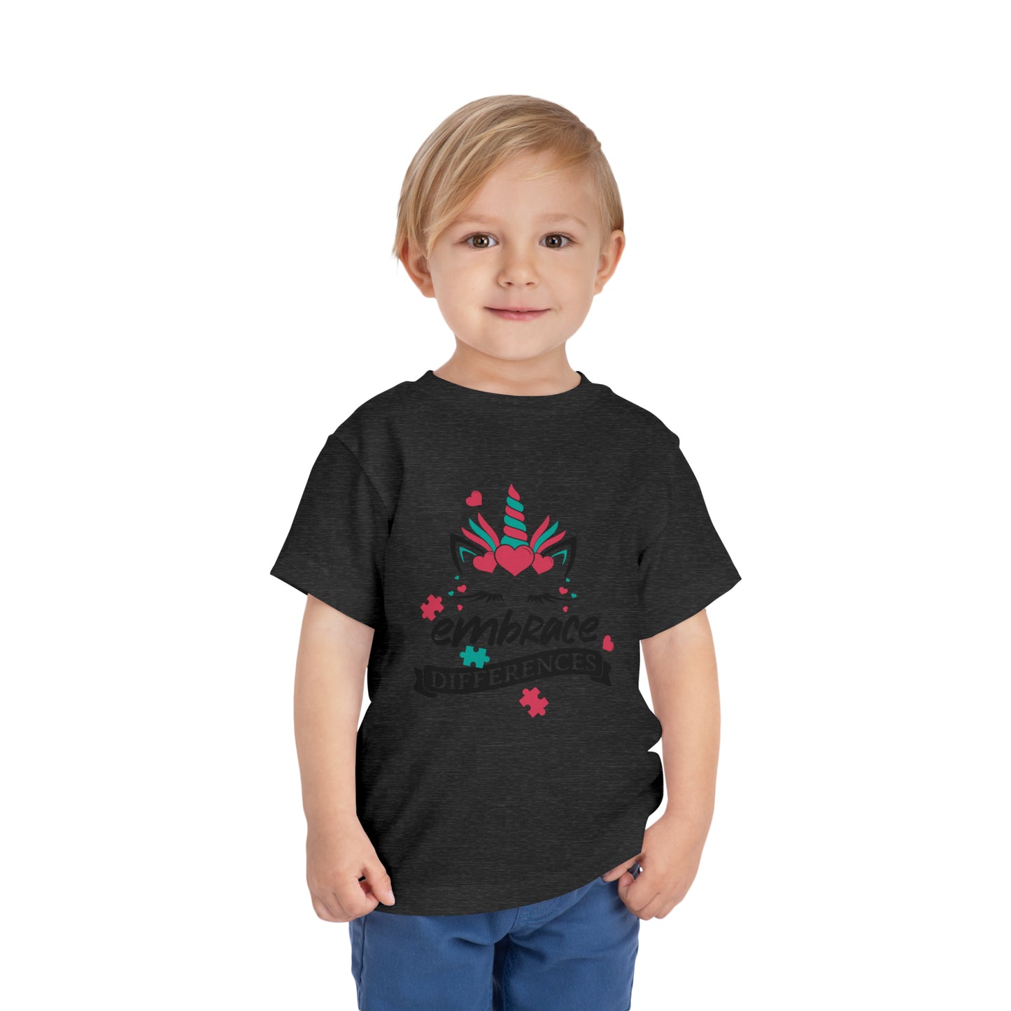 Autism Advocate Embrace Differences Toddler Short Sleeve Tee