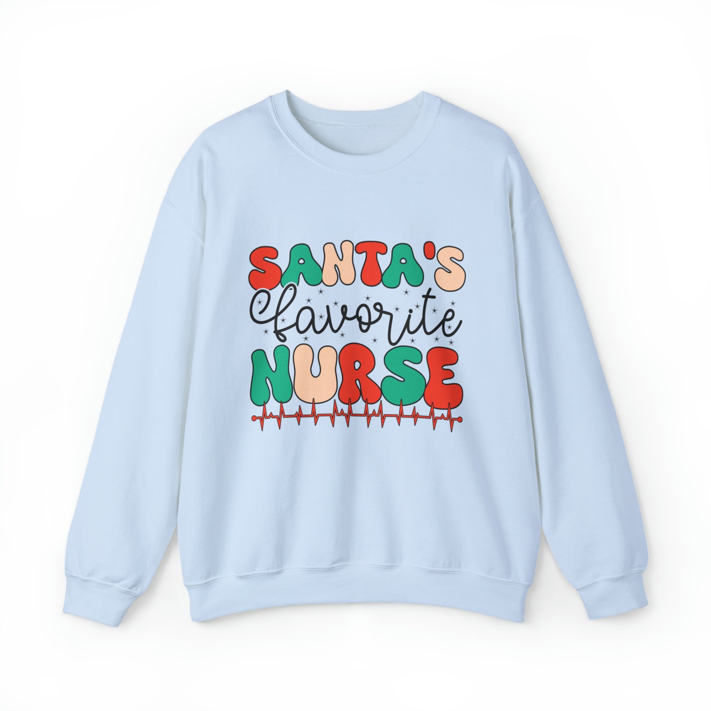 Santa's Favorite Nurse Women's Christmas Crewneck Sweatshirt