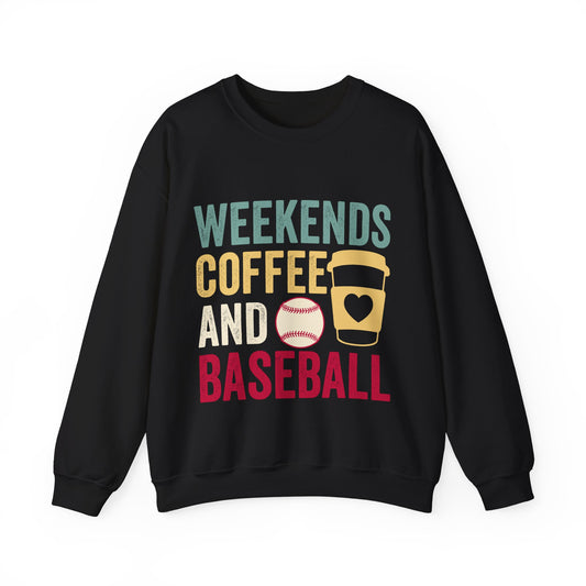 Weekends Coffee and Baseball  Women's Crewneck Sweatshirt Baseball