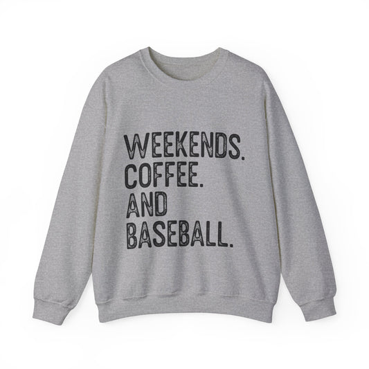 Weekends Coffee Baseball Women's Crewneck Sweatshirt