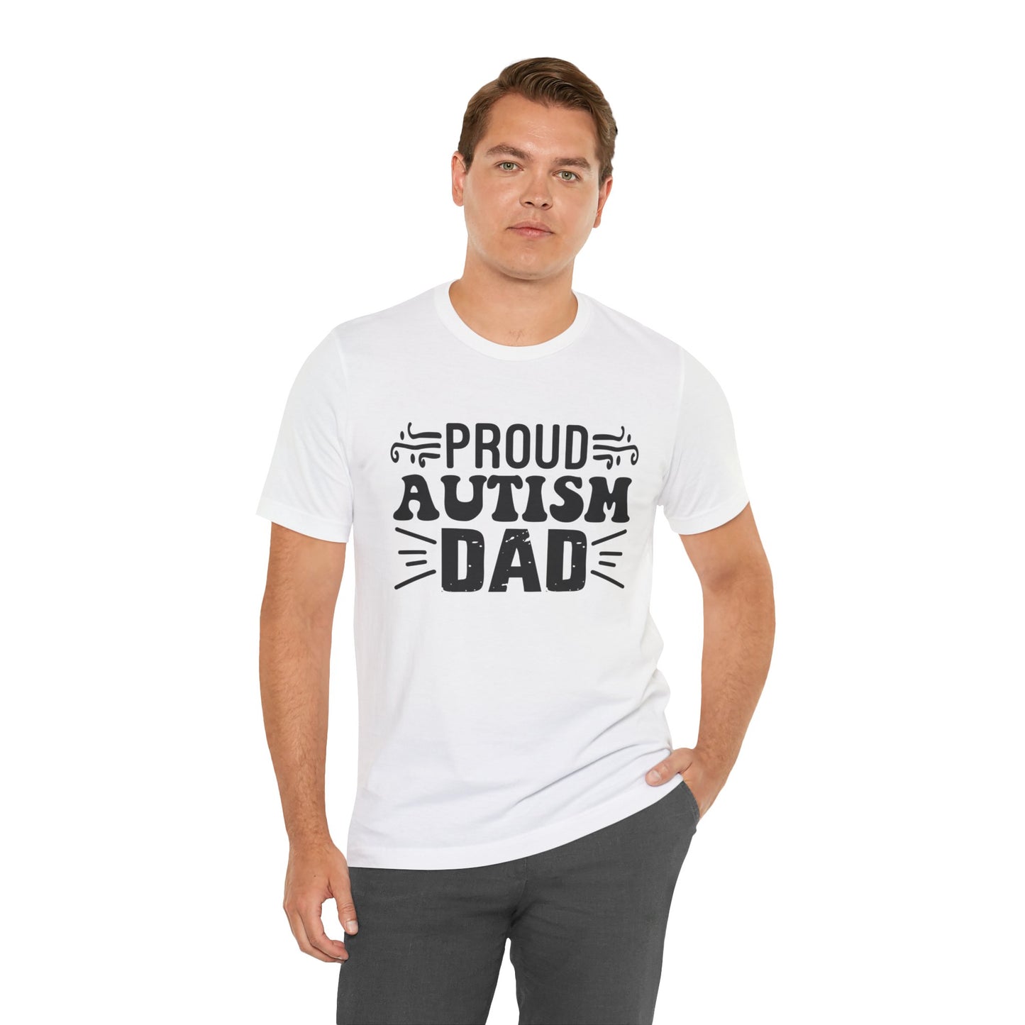 Proud Autism Dad Autism Advocate Short Sleeve Tee