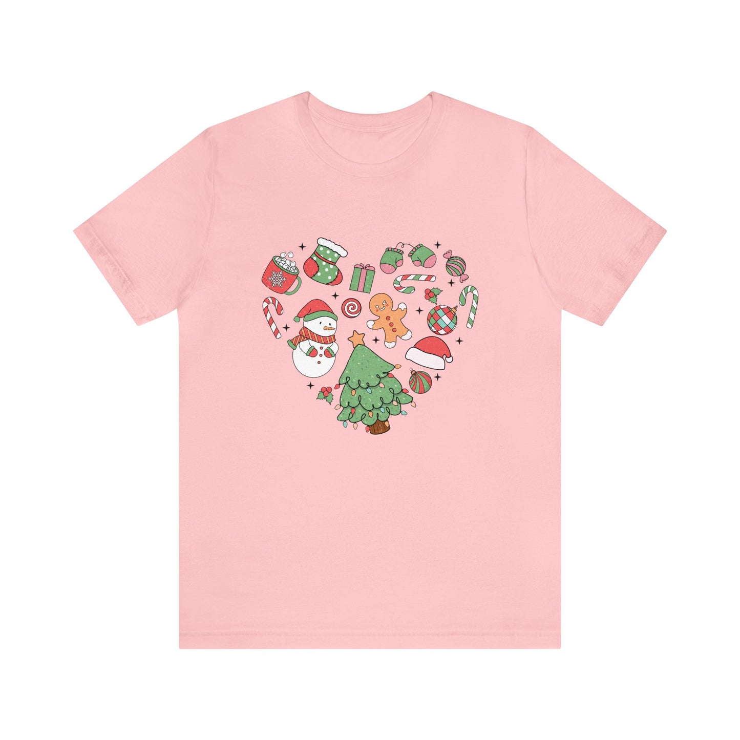 Christmas Heart Women's Short Sleeve Christmas T Shirt