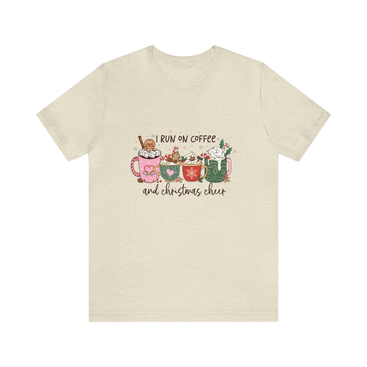 Coffee and Christmas Cheer Women's Short Sleeve Christmas T Shirt