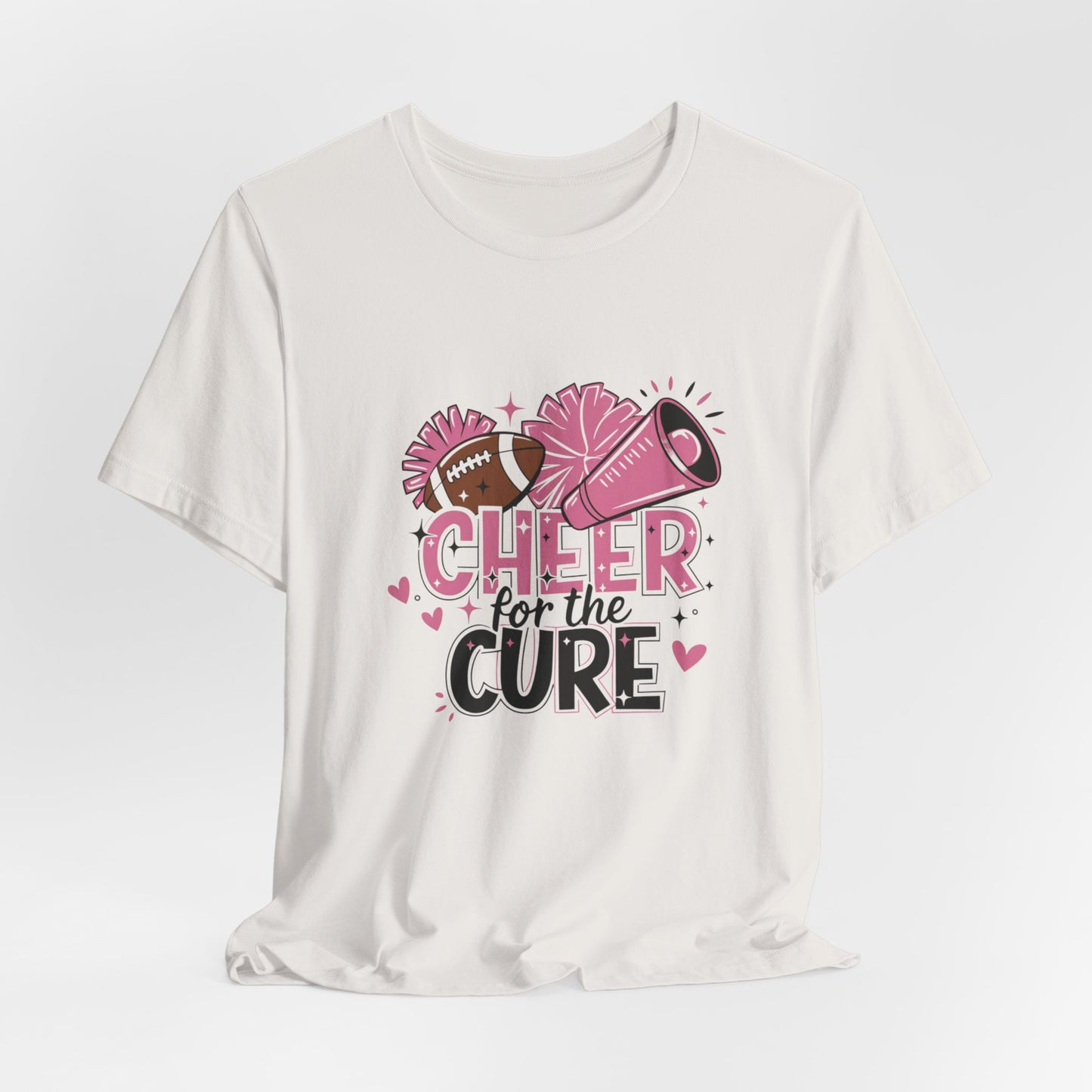 Cheer for the cure Breast Cancer Awareness Short Sleeve Tee