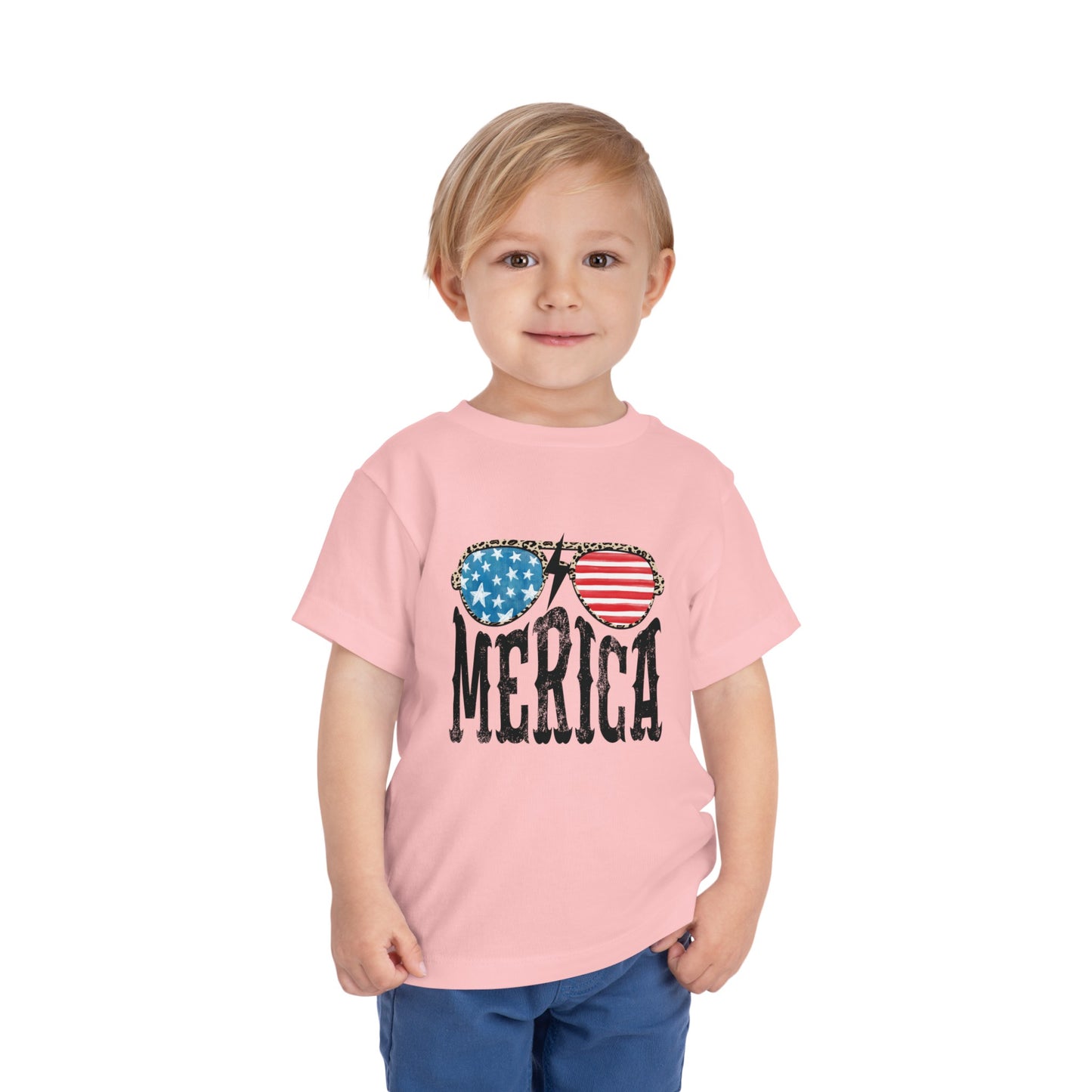 'Merica 4th of July Toddler Short Sleeve Tee