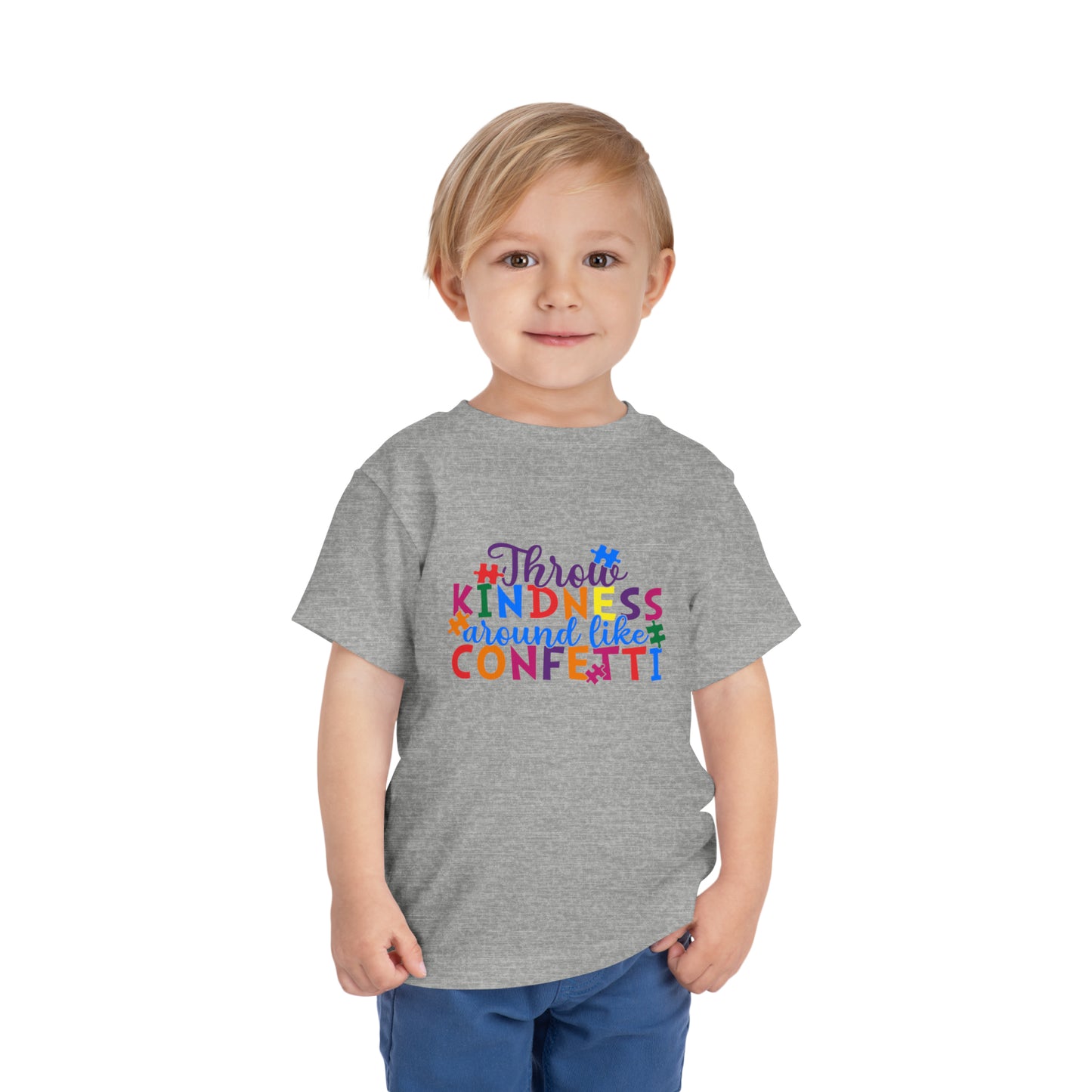 Throw Kindess Autism Advocate Toddler Short Sleeve Tee