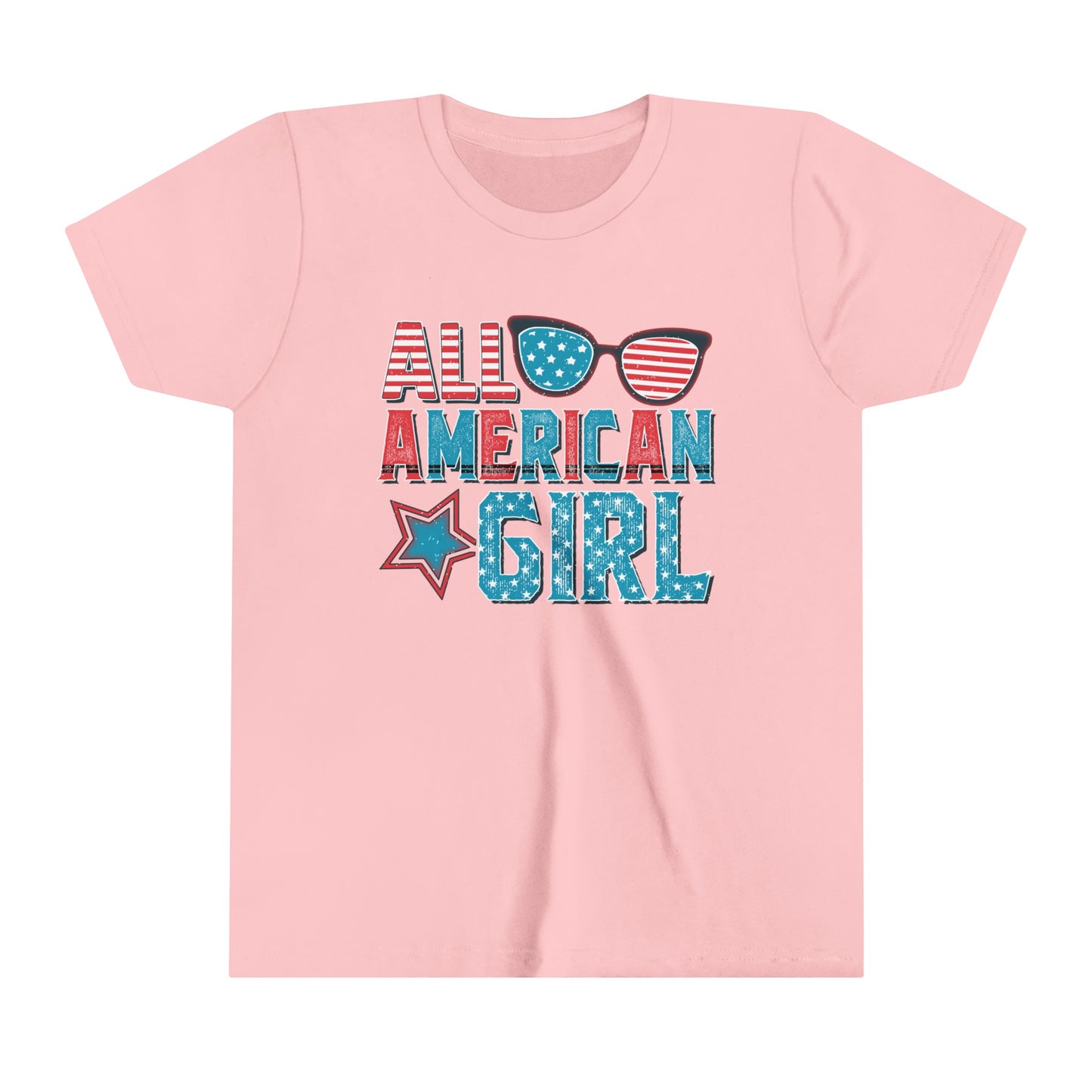 All American Girl 4th of July USA Youth Shirt