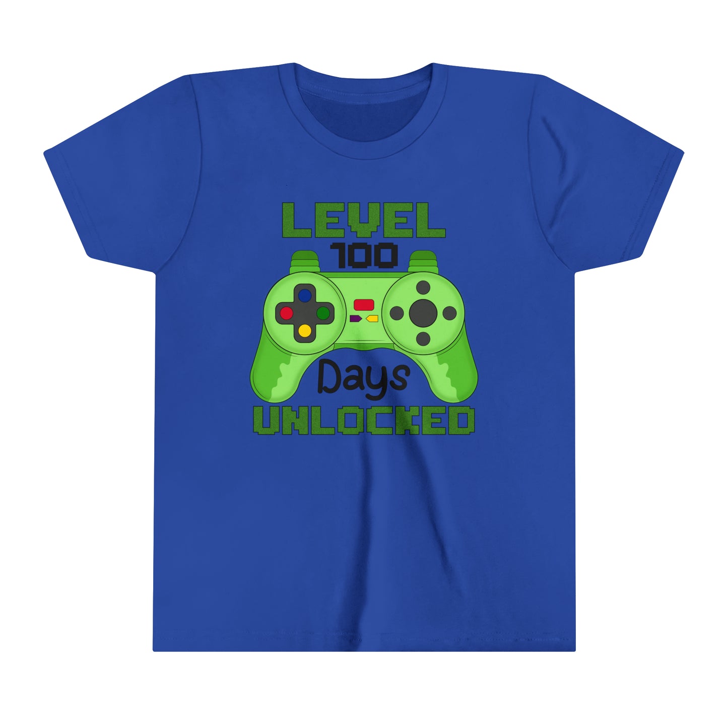 Level 100 Days of School Unlocked School Youth Boy's Short Sleeve Tee