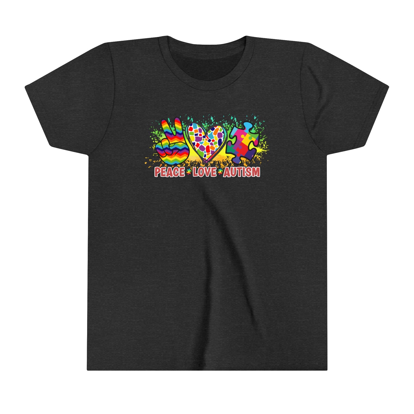 Peace Love Autism Awareness Advocate Youth Shirt