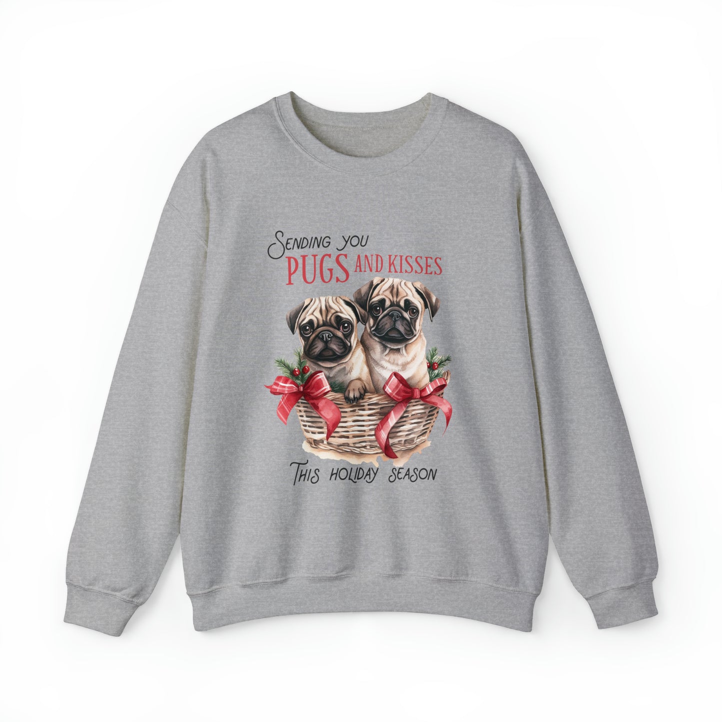 Pugs Dog Christmas Sweatshirt - Women's