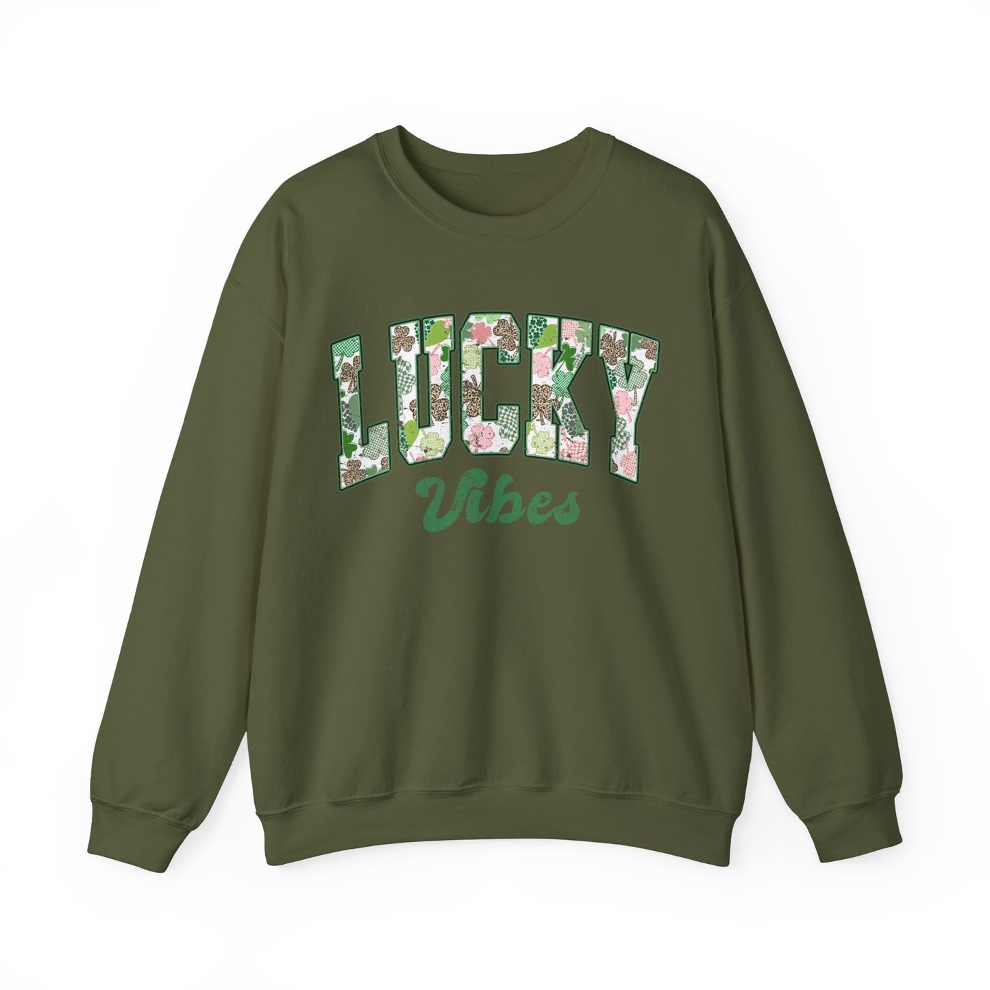 Lucky Vibes St. Patrick's Day Shamrock Women's Sweatshirt