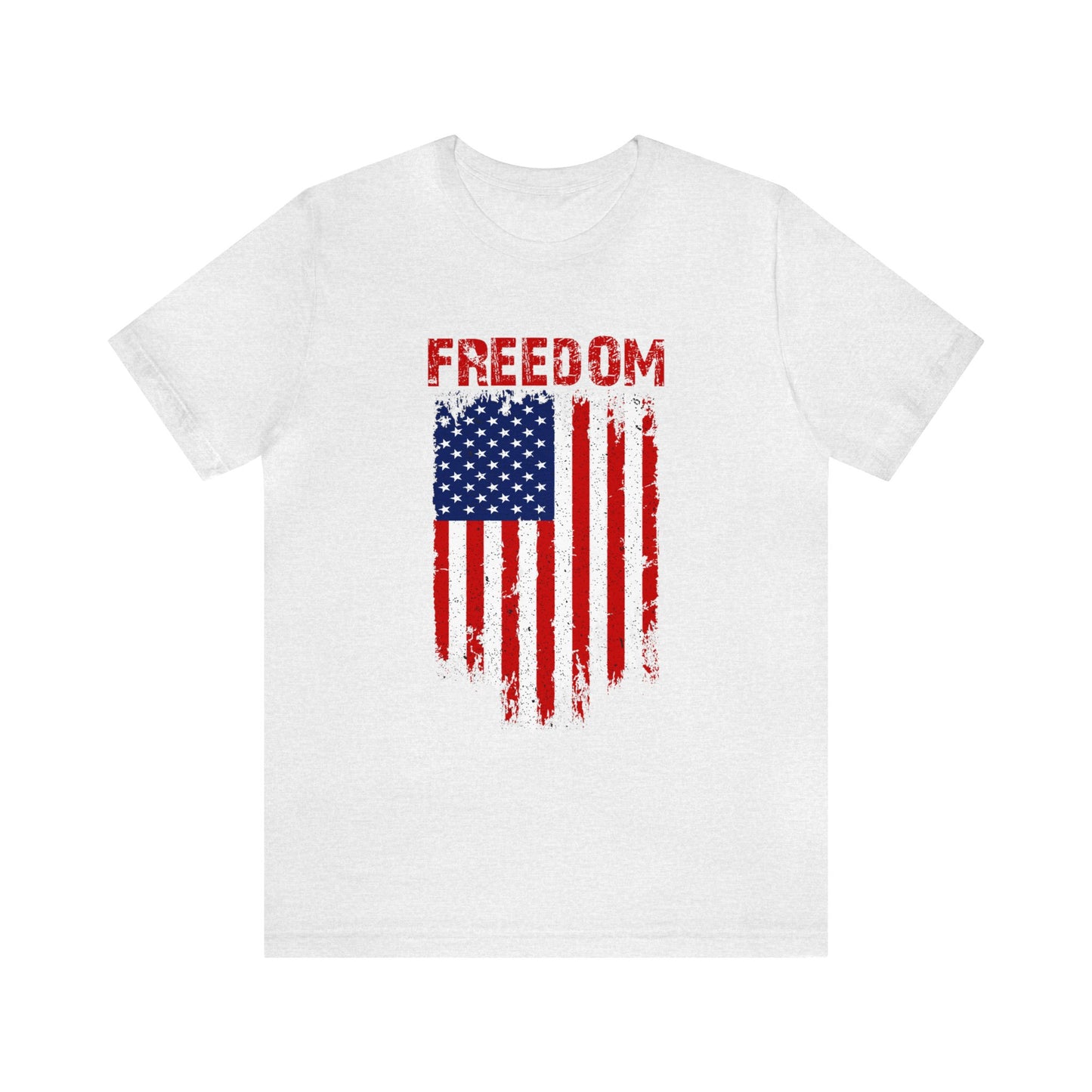 Distressed Freedom American Flag Adult Unisex Tshirt