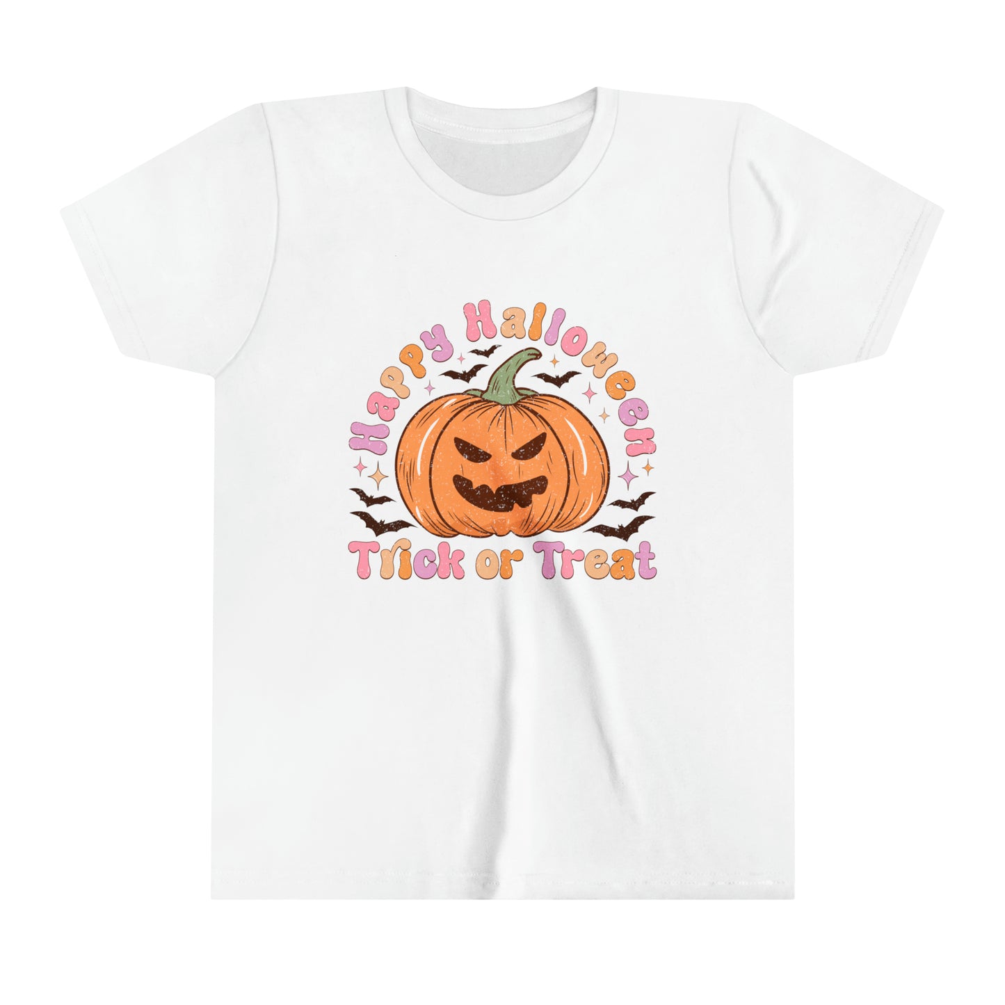 Happy Halloween Trick or Treat Girl's Youth Short Sleeve Tee