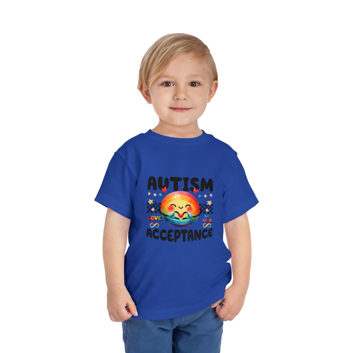 Autism Acceptance Awareness Advocate Toddler Short Sleeve Tee