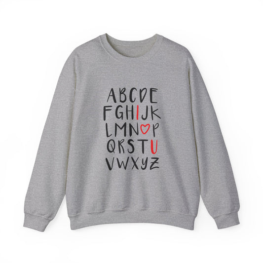 Alphabet I <3 U Women's Sweatshirt