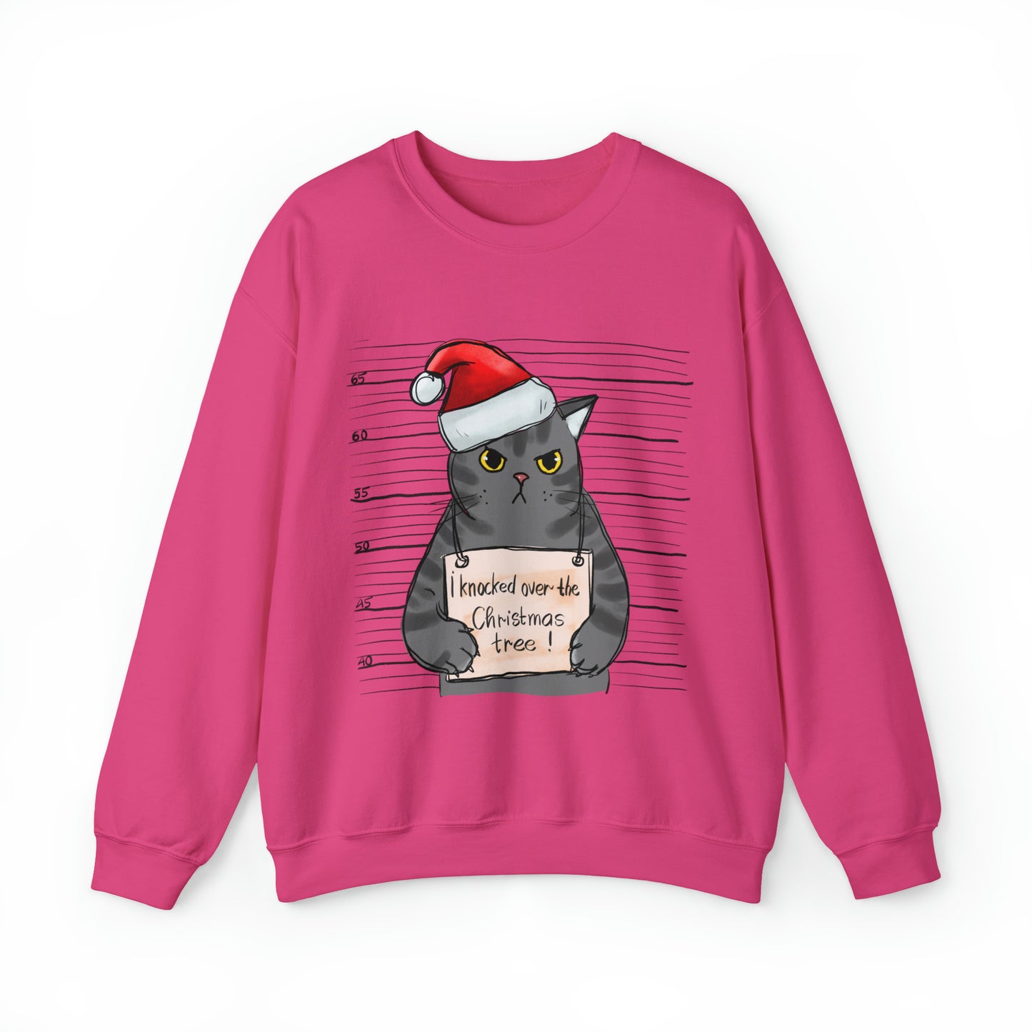 Funny Christmas Cat Sweatshirt Men and Women's