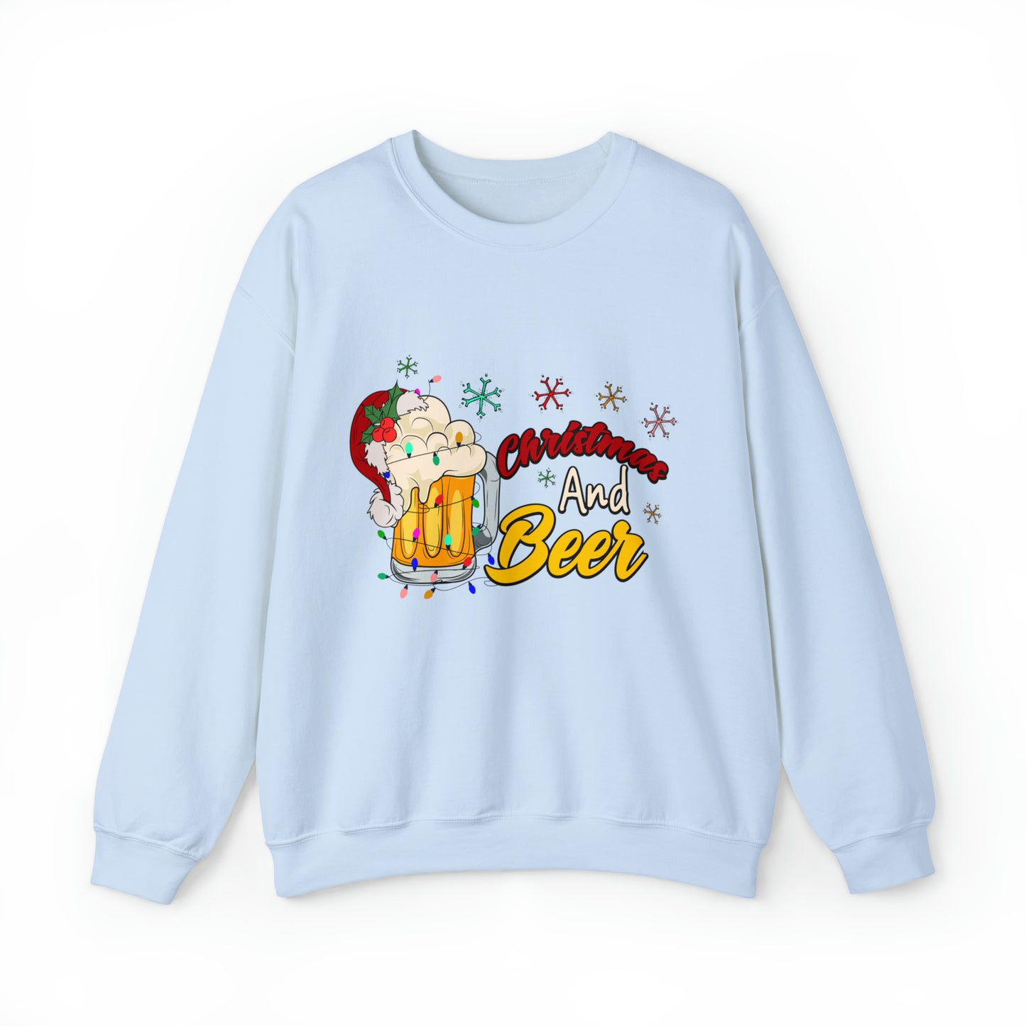 Christmas and Beer Women's and Men's Unisex Christmas Sweatshirt