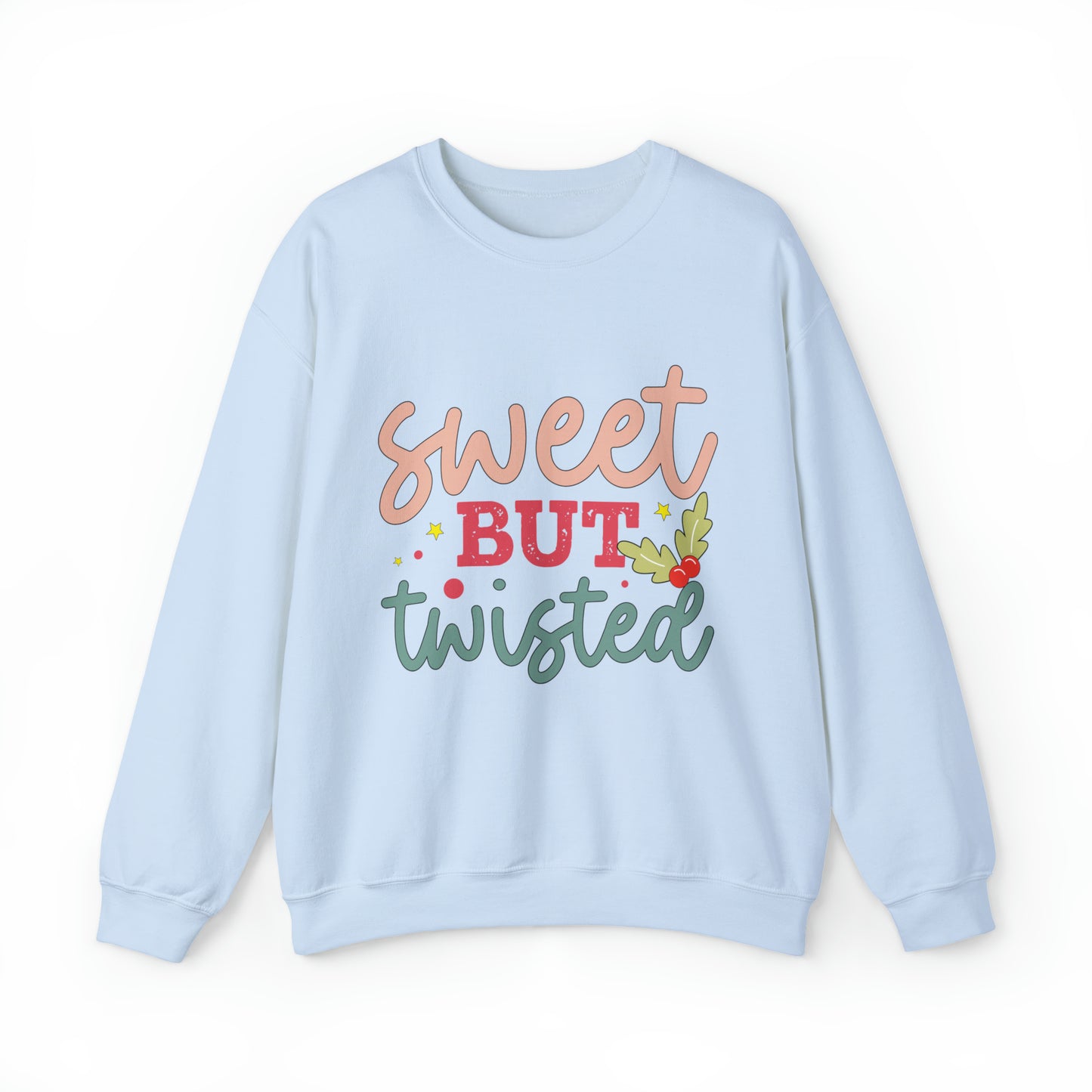 Sweet but Twisted Women's Funny Christmas Holiday Crewneck Sweatshirt