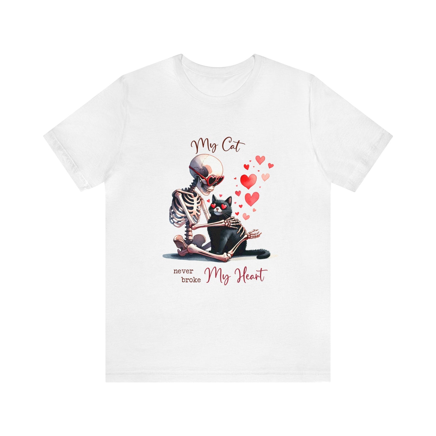 Funny My Cat Never Broke My Heart Women's Tshirt